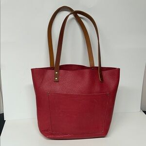 Portland Leather Sugar Tote with Tan Handles